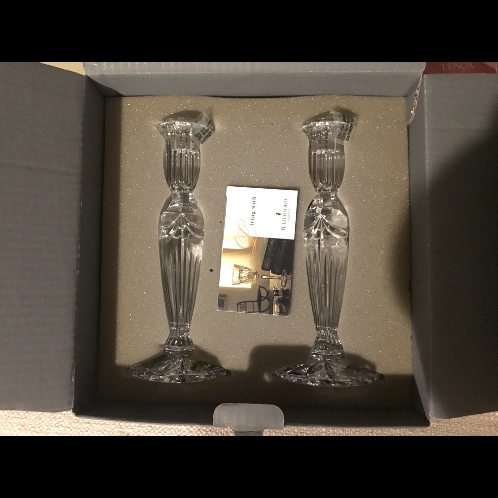 NIB Waterford 8” Prentiss Candlesticks